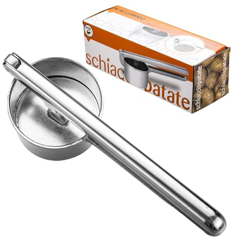 Schiacciapatate, in alluminio, manuale, ergonomico, per la preparazione di hamburger, carne, carne macinata, salsa di