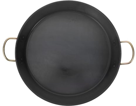 HOMSFOU Poêle à Frire Antiadhésive Multifonction, Diamètre 36 Cm, en Fer Épais, Poêle à Crêpes Œufs Pratique pour Cuisson Rapide et Usage Domestique ou Professionnel
