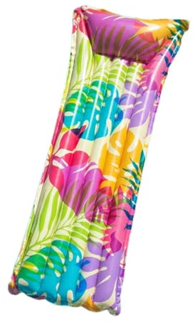 Aufblasbare Pool-Liege,177 x 62 cm, Blattmuster, mit ergonomischer Stütze,Aufblasbarer Lounge-Sessel für Erwachsene | Für See, Fluss, Meer, Wasserpark, Urlaub, Party Und Zum Sonnenbaden