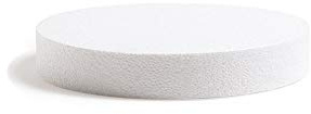 Decora 0173925 Runde Polystyrol-Basen, für Übungen und für die Anfertigung von perfekt aussehenden, mehrstöckigen Torten, Grosse Ø 25 X H 5 cm, Beige