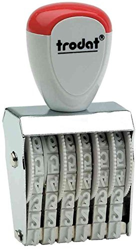 trodat Ziffernstempel, 6stellig, Abdruckmaße 5 x 27 mm