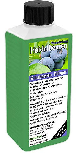 Heidelbeeren-Dünger HIGH-TECH Vaccinium NPK Düngemittel für Blaubeeren und Kulturheidelbeeren, Beet und Kübel Pflanzen düngen
