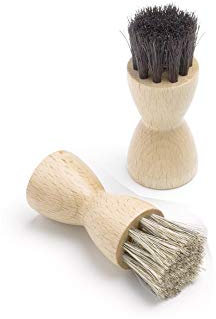 2X Tadabo Cremebürste Auftragsbürste Rosshaar (1 x hell und 1 x schwarz)