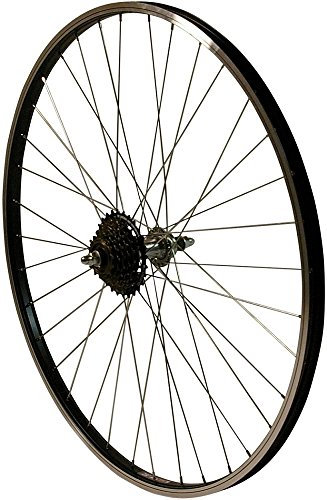 Redondo 26 Zoll Hinterrad Laufrad Kasten Felge + 7-Fach Kranz Schwarz