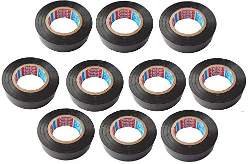 tesa Isolierband, schwarz 56192-00010 10 rotoli