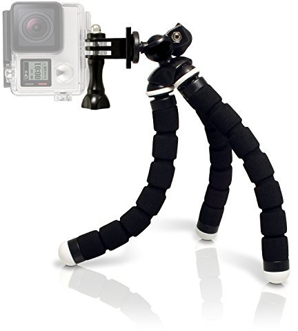 micros2u Gopro Small Flexible Octopus 2-in-1 Travel, Table Top, Portable Tripod. [Upgraded 2019 Full Metal Framework]. Suitable for Gopro Hero, Session, Compact Cameras and other Action Cameras