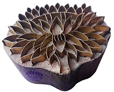Designer Drucken Stempel Messing Lotus Designs Hölz Keramik Blöcke