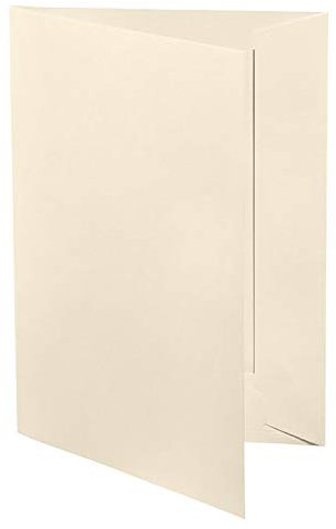 12 Stück Artoz Präsentationsmappen für DIN A4 - Elfenbein - gerippter Karton - 220 g/m² - 220 x 310 mm - hochwertige Bewerbungsmappen