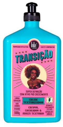 Lola - Styling-Creme TRANSIÇÃO - Für Übergangshaar & Curly Methode - Vegan & ohne Sulfate - Feuchtigkeit & Pflege - Wetterfest - 500 ml