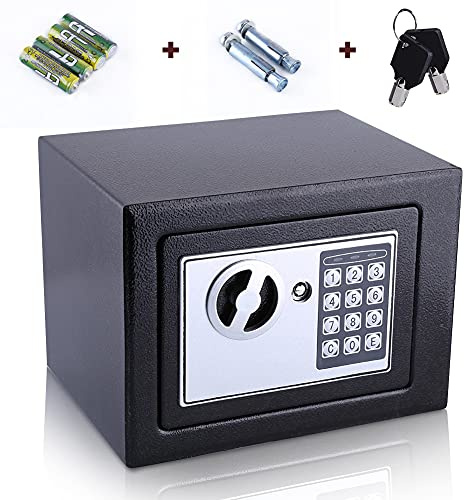 Caja Fuerte Electrónica Digital para Muebles, Candado con Combinación LED, Perno de Acero Doble, Material de Montaje Incluido