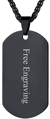 FaithHeart Personalisierter Dog Tag Anhänger mit Foto&Text Gravur Edelstahl Militärischen Erkennungsmarken Kette mit Geschenkebox