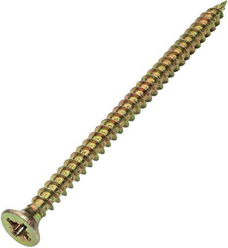 Aerzetix - C45148 - Lot de 100 - Vis à Bois - Ø3x50mm - en Acier Laitonné Métal - Tête Fraisée - à Empreinte Cruciforme Pozidriv - Couleur Laitonné