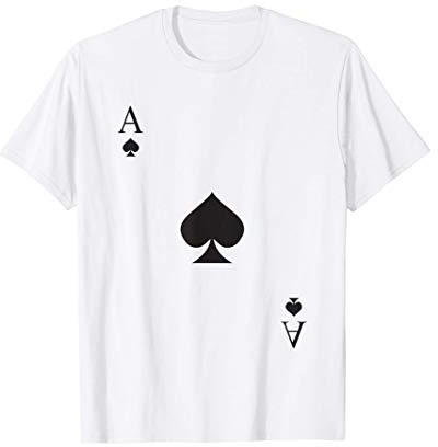 Spielkarte Pik Ass Kartenspiel Karneval Fasching Kostüm T-Shirt
