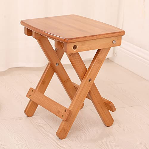 LANMOU Portable Klapphocker Badhocker, Kinder Bad Holz Hocker Dusche Fußhocker Senioren Badewannensitz Outdoor Haushalts Angeln Stuhl für Aussen Garten,35cm