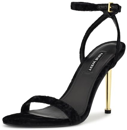 Nine West Women's Reina3 Heeled Sandal, Black, 8