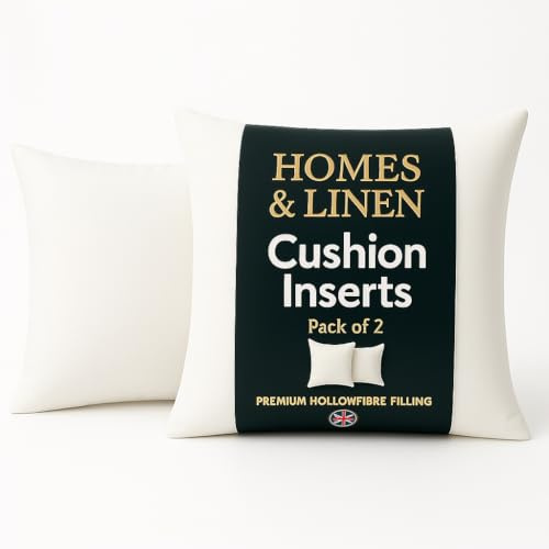 HOMES-LINEN 20” x 20” Cushion Inner Pads Square Insert Fillers- Pack of 2 (50 x 50 cm) Anti-Allergy