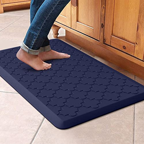 Wiselife Küchenmatte, gepolstert, Anti-Ermüdungs-Matte, 43,9 x 71,1 cm, dick, rutschfest, wasserdicht, Küchenteppiche und -matten, robuste Schaumstoff-Stehmatte für Küche, Boden, Zuhause, Büro,