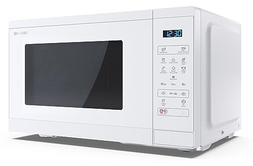SHARP YC-MS252AU-C 900W Solo Digital Microwave Oven with 25 L Capacity & 11 Power Levels & Defrost Function – Crystal White