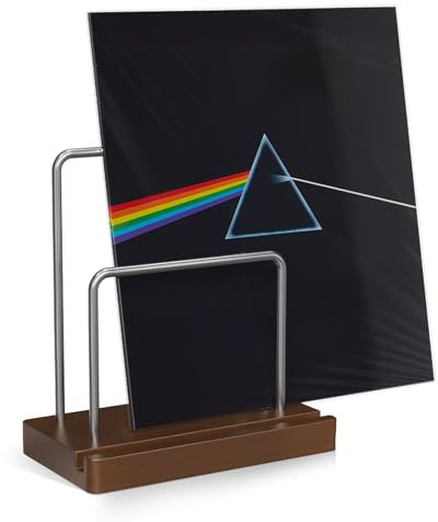 TAKMORK Schallplattenhalter Vinyl-Display-Aufbewahrung: Schallplatten-Aufbewahrungshalter Massivholz-Albenständer Now Playing LPs Organizer Rack