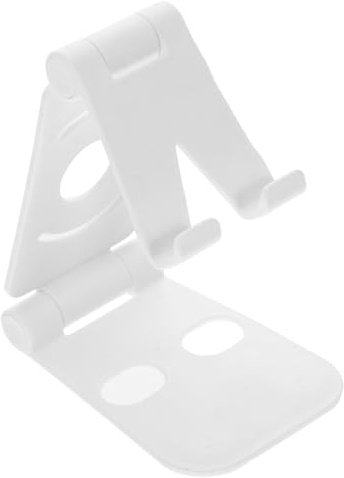OSALADI Supporto Cellulare da Tavolo Pieghevole Doppio, Abs Bianco