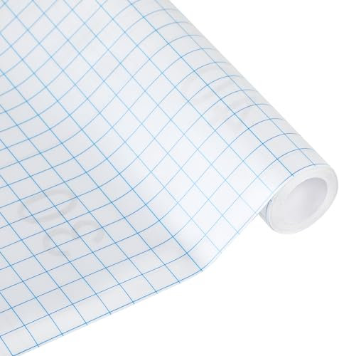Film de Transfert pour Vinyle Plotter, papier transfert vinyle - 30,5 cm x 500 cm avec Grille pour un Positionnement Précis, Idéal pour Stickers DIY, Signalétique, Décoration de Fenêtre