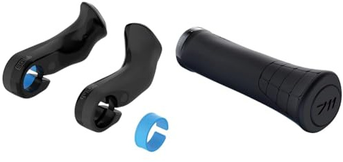SQlab Unisex – Erwachsene 410 Innerbarends 2.0 Fahrrad Bar Ends für innen, Schwarz, Einheitgröße & Unisex – Erwachsene 711 2.0 Fahrrad Griffe, Schwarz, M