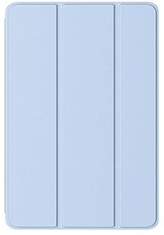 Sonlaryin Dreifach Faltbarer Vorderseite aus Leder und Weich TPU Rückseite Hülle, Auto Schlaf/Aufwach, Nicht für iPad 9.Gen– Himmelblau