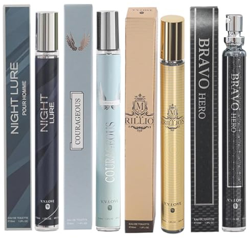 4 Parfums für Männer, Eau de Toilette, Geschenkset für Männer, duftende Parfums für Männer, ideal zum Ausprobieren, Verschenken, Mischen und Kombinieren, Parfüm in Reisegröße