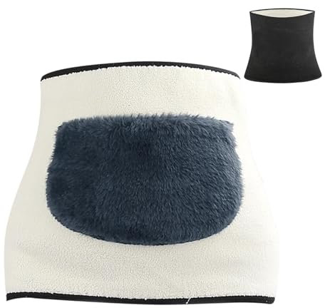 Taillenwärmer | Voller Fleece Warmer Taillengürtel | Doppellagiger Bauchschutz | Warmer Bund | Bauchwickel | Taillenwärmer Gürtel | Kaninchenwolle Bund für Winter und Schwangerschaft, mehrfarbig,