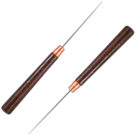 2 Stück Ledernadeln Hand Ahle Werkzeug Nähahle Leder Nähen Bohrbarem Ahle Nähen Reparatur Werkzeuge Lederwerkzeug Ahle Leder Nähen Vorstecher Mit Holzgriff Ahle Nähahle Leder Zum Nähen Bohrbarem