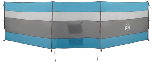 vidaXL Camping-Windschutz Blau 508x130 cm Wasserdicht, Windschutz für Camping, Wohnwagen Windschutz, Zelt Windschutz, Windschutz für Wohnwagen