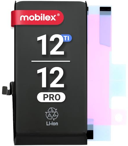 MOBILEX® Batterie pour iPhone 12/12 Pro | Puce TI | 3310 mAh - OEM | Pièce de rechange interne avec adhésif | haute capacité