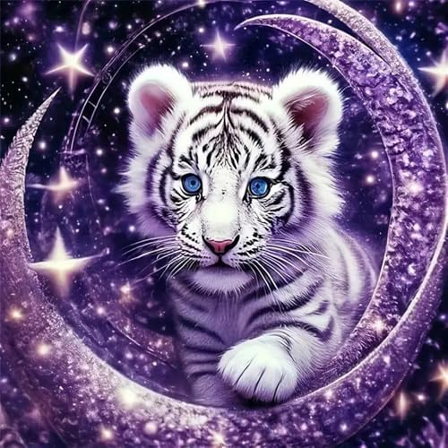 Huacan Diamond Painting Tiger Eckige AB Steine Erwachsene Diamant Paintings Bilder Voll Drill Malerei für Home Wall Decor Bild Größe 30x30cm