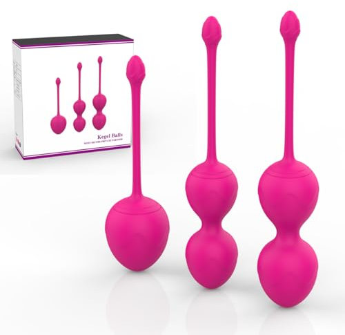3 Pezzi Kegel Pesi per Esercizi - Medico consigliato per il controllo della vescica e esercizi per il pavimento pelvico Kegel Balls (Rosa)
