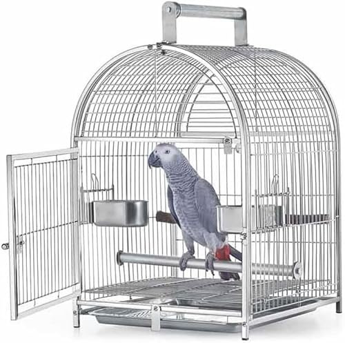 Papageienkäfig aus Schmiedeeisen, Edelstahl, atmungsaktiv, für kleine Vögel