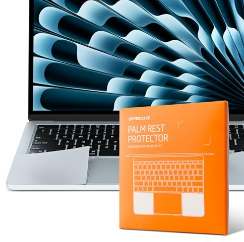 UPPERCASE GhostShield Premium-Handballenauflagen-Schutzhüllen-Set, Schutz vor Kratzern und Abnutzung, kompatibel mit MacBook Air 13 2025, 2024, 2022 mit M4, M3 und M2 (Himmelblau)