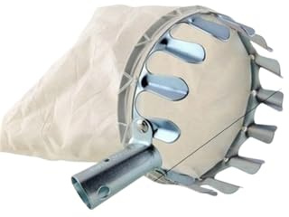 Obstpflückerkopf Tiefkorb Stangenloser Obstsammler Ernten Pflücken Apfel Zitrus Birne Garten Auffanggerät(Stainless Steel)