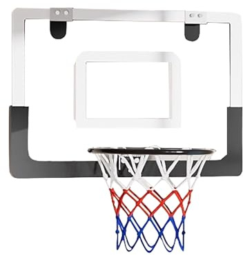 lyxamjrzyp Canasta de Baloncesto Mural, Meta de Baloncesto Interior con Tablero Silencioso, para Hogar, Oficina, Habitación Infantil Baloncesto Silencioso(White,11.8in/30cm)