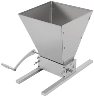 Manual Malt Mill Crusher Barley Grain Grinder Multi-Function with 2 Stainless Steel Roller for Home for Barley/Grains for Corn, Herbs, Wheat