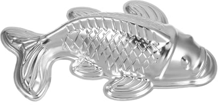 Toyvian Stampo a Forma Di Pesce 3d in Alluminio Per Biscotti e Gelatina, Facile Da Riporre e Pulire, 25x14x6 Cm, Per Preparazioni Dolci e Riunioni Familiari