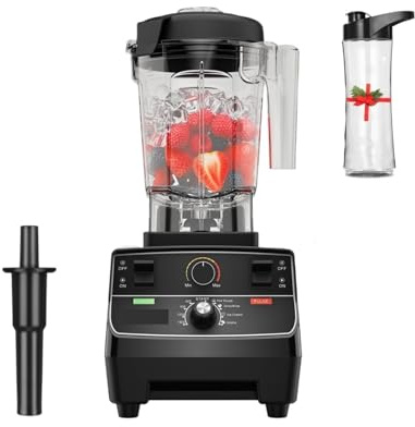 Frullatore For Frullati Da Cucina Professionale Con Programma Automatico, 2 Litri, For Alimenti, Spremiagrumi, Tritaghiaccio Mescolare Energicamente(T5300Y with 600ml cup)