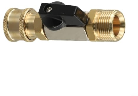 babominimer Quick-Connect Hochdruck-Wasseradapter mit 5-farbigem Düsenset, Messing und Kunststoff, 360° Drehgelenk für Hochdruckreinigerschlauch, kompatibel mit (A)