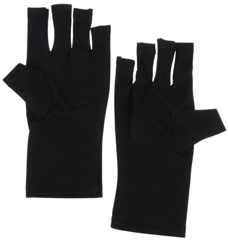 LALADEFIEE UV Gloves for Gel Nails UV Protection Gloves Gel Manicure Protection Fingerless for Women