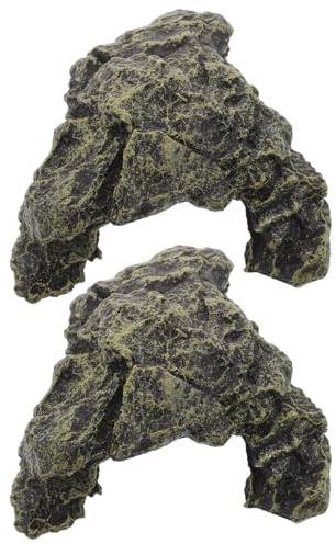 VICASKY Piattaforma per Tartarughe d Acqua con Rampa in Resina Non Tossica Rifugio con Grotta Nascosta per Acquari e Terrari di Rettili Promuove e attività Naturali