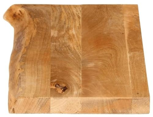 Eleganz Tavolo in legno di mango massiccio, 80 x 40 x 2,5 cm, con bordo dell'albero, finitura naturale per strutture rustiche e moderne, durevole ed ecologico