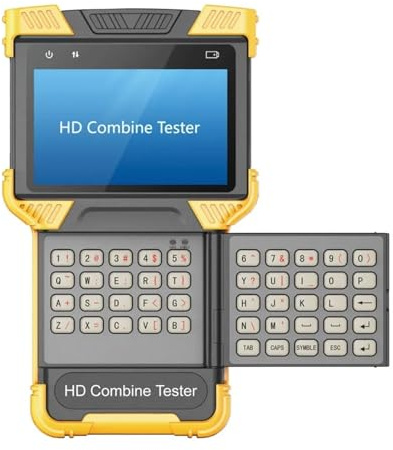 NJJIHUI Tester CCTV, DT-T70 H.264/ .265/ 4K IP Tester For Telecamere Analogiche HD Da 4.0 Pollici Combina CCTV Monitor Supporto TDR RJ45 Test Cavo per fibra ottica, cablaggio(T70)