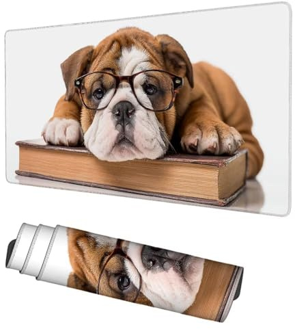 Alfombrilla Ratón Perro Mouse Pad 1000x400x3mm Alfombrilla Gaming Libro Desk Mat, Protector Escritorio, Accesorios Gaming, Mejora Precisión y Velocidad, para PC Gamer, Portátil, Oficina, f-85