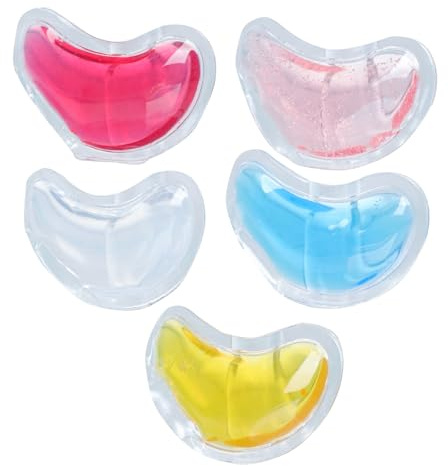 BIUDECO Wiederverwendbare Augenpads und Linderung von Augenermüdung aus Gel und Pvc 5 Stück zur Massage Müder Augen zur Kühlenden und Wärmenden Augenpflege