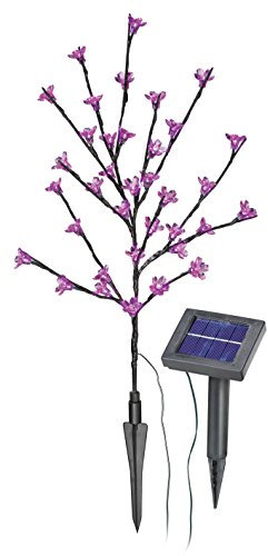 Esotec Solar Gartenstecker außen Blütenstrauch, 36 LED Blumen, glühende Firefly Lichter, Akku, Außenleuchte, Solarstecker, Lichterbaum, Glühwürmchen, Erdstecker, Erdspieß, outdoor, wetterfest, 102104