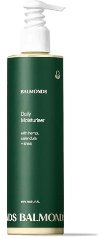 Balmonds Daily Feuchtigkeitscreme für Empfindliche Haut | 99% Natürlich & Vegan | Sheabutter, Olivenöl, Hanfsamenöl & Kamille | Gesichtscreme & Bodylotion für Trockene Haut | Gesichtspflege | 300ml